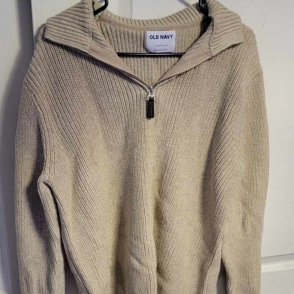 Old Navy Men's Knit Sweater With Zipper Collar